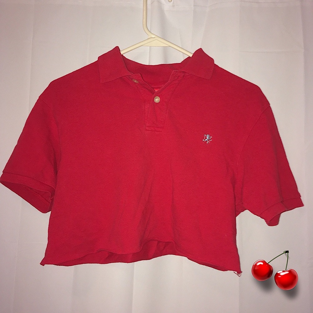 Vintage Red Cropped Polo